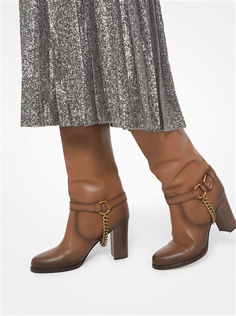 michael kors harper bootie|Michael Kors burnished boots.